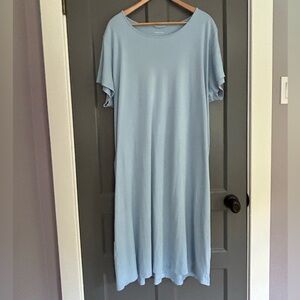 Lands End Plus Size Cotton Short Sleeve Midcalf Nightgown